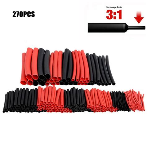 300pcs 31 Heat Shrink Tubing Kit Dual Wall Adhesive Marine Heat