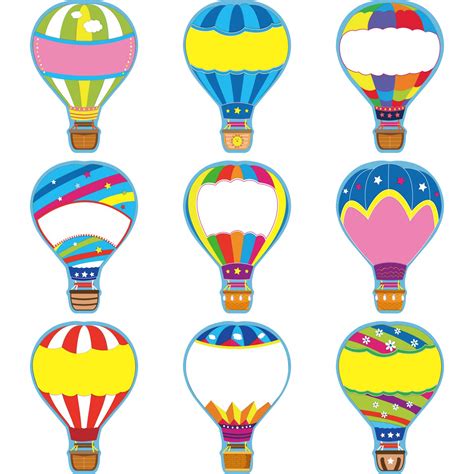 Buy 54 Pieces Colorful Hot Air Balloon Cutouts Hot Air Balloon Name