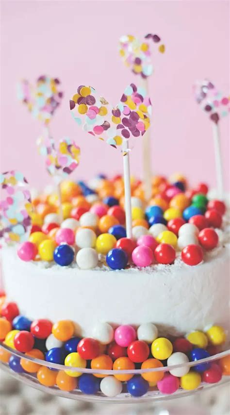 Confetti Hearts And Bubble Gum Cake A Subtle Revelry
