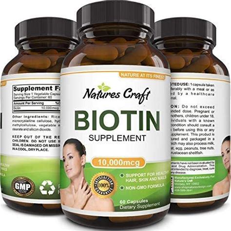 Pure Potent Biotin Vitamins Promotes Hair Growth Prevents Hair Loss