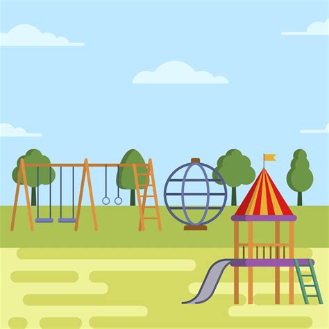 Flat Kids Playhouse Vector Illustration 173907 Vector Art At Vecteezy