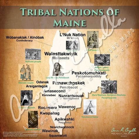 Tribal Nations Of Maine Map American Indian History