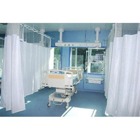 Plain Netted Top Polyester Hospital Curtain Track System At Best Price