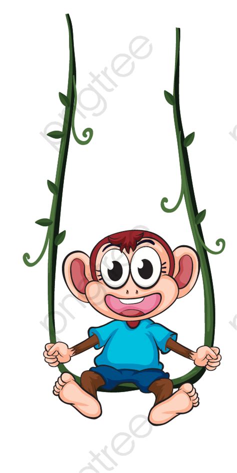 Swinging Monkey Monkey Clipart Monkey Cartoon Png And Vector With