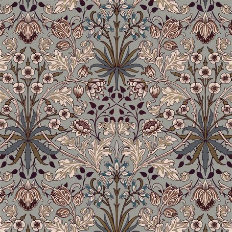 Hyacinth Wallpaper Dove Grey Morris Wallpapers William Morris