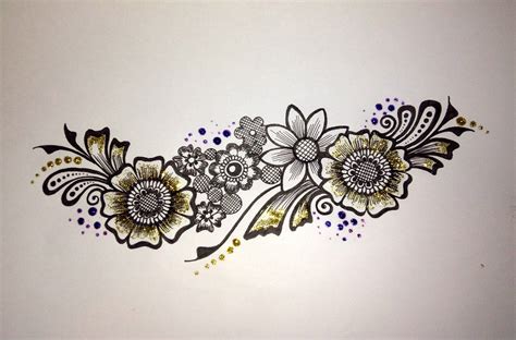 Simple Designs To Draw On Paper Flower Design Drawing At Getdrawings