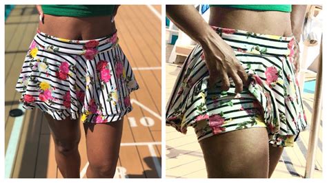 Diy Skort Sew Skirt With Shorts Youtube