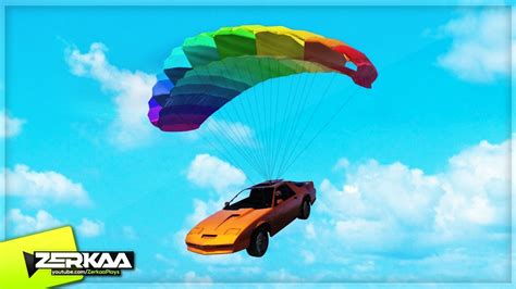 Cars With Parachutes Gta 5 Funny Moments Youtube