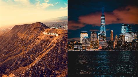 Los Angeles Vs New York City Wallpapers Wallpaper Cave