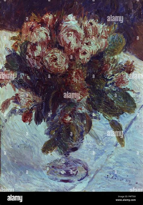 Moss Roses 1890 355x27 Cm Oil On Canvas French Impressionism