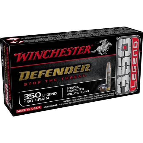 Winchester Defender Bonded Php 350 Legend 160 Grain Ammunition For