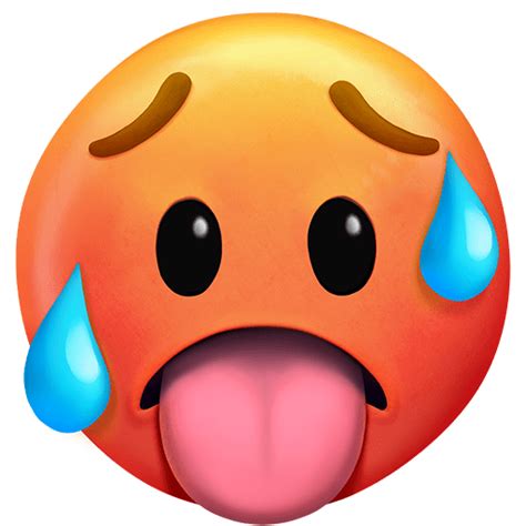 🥵 Hot Face On Twitter Emoji Stickers 131