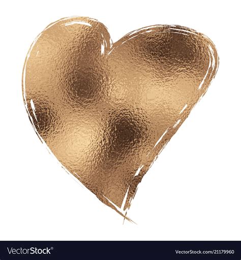 Gold Glitter Heart Royalty Free Vector Image Vectorstock