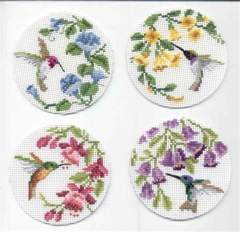 Hummingbird Coasters Cross Stitch