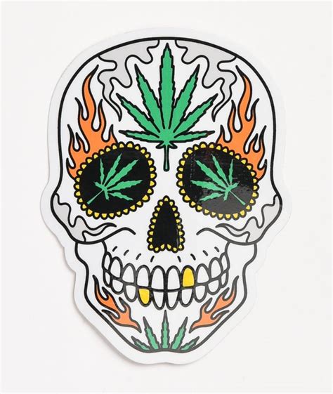 Stickie Bandits Leaf Skull Sticker