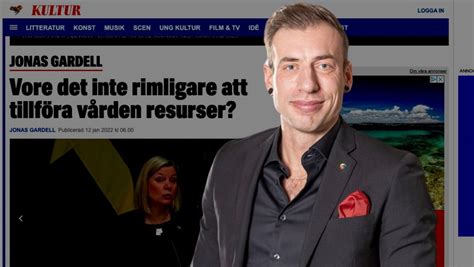 Daniel Andersson Varför Riktar Jonas Gardell Sin Kritik Mot Regeringen