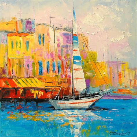 Sailboat Painting By Olha Darchuk