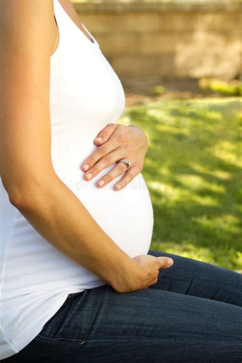 Happy Pregnant Woman Outside In Nature Stock Image Image Of Outdoors