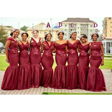 African Long Mermaid Bridesmaid Dresses 2019 New Sweetheart Floor Length Long Formal Wedding