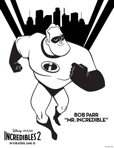 Free Printable Incredibles 2 Coloring Pages