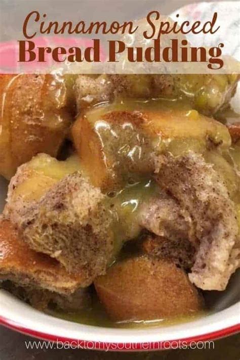 Cinnamon Spiced Bread Pudding With Butter Sauce