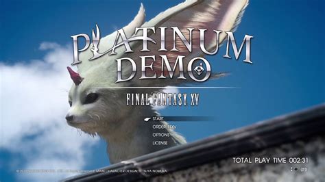 Ps4 Platinum Demo Final Fantasy Xvlong Version Youtube