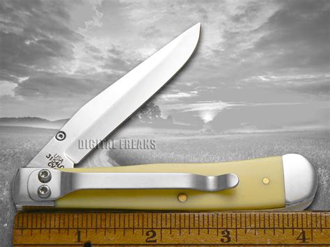 CASE XX Yellow Delrin Trapperlock Chrome Vanadium Pocket Knives Knife