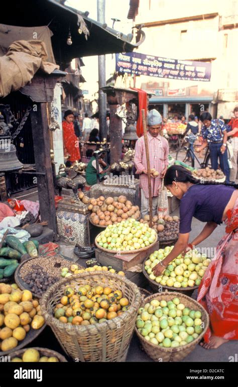 Nepal Market In Kathmandu Stock Photo Alamy