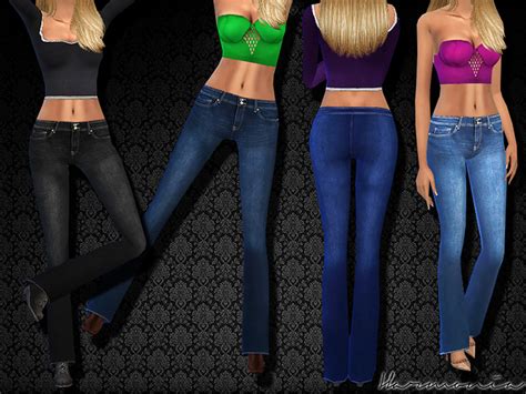 Girl Next Door Flared Jeans By Harmonia At Tsr Sims 4 Updates