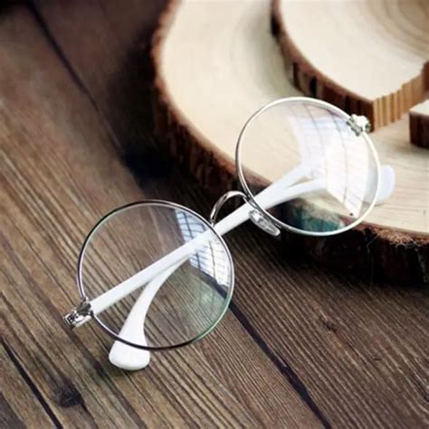 Retro Unisex Round Metal Frame Glasses Clear Lens Glasses Eyeglass Eyewear In Eyewear Frames