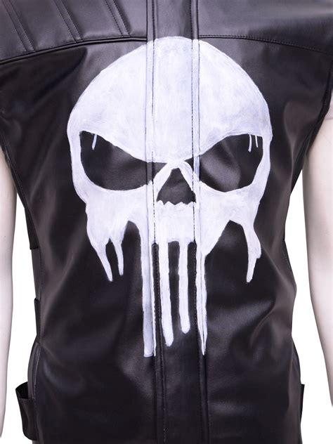 Thomas Jane Punisher Tactical Pu Leather Vest