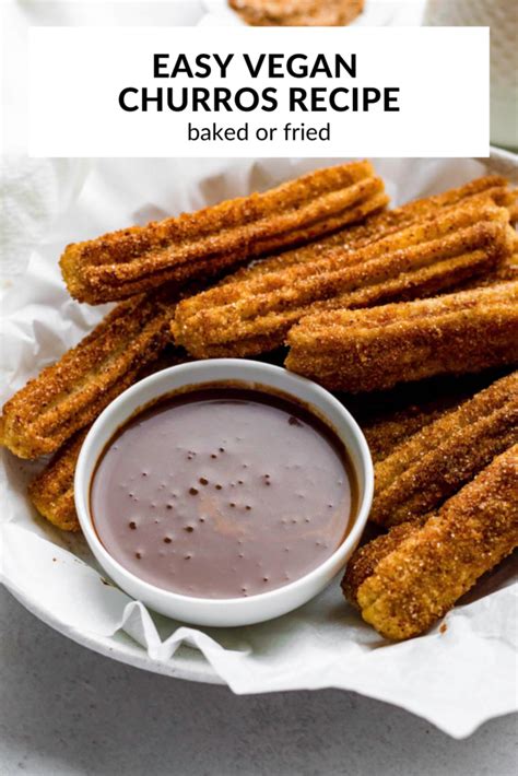 Easy Vegan Churros Recipe Fried Or Baked Sunglow Kitchen