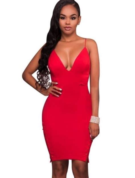 Dress Length Sleeve Length Casual Dresses For Women Clothes For Women Red Bodycon Dress