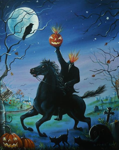 Ooak Original Halloween Headless Horseman Sleepy Hollow