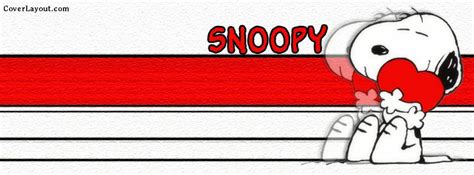 Snoopy Hugging A Heart Facebook Cover Facebook Layout