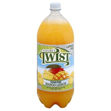 Give your thirst an unexpected twist! Natures Twist Flavored Drink, Sugar Free, Mango Lemon (2 L ...