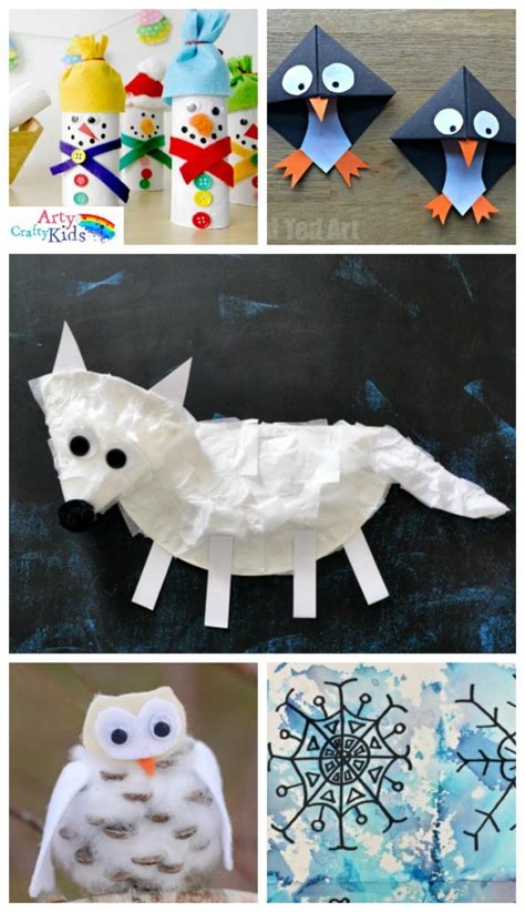 16 Easy Winter Crafts For Kids Arty Crafty Kids Winter Crafting Fun