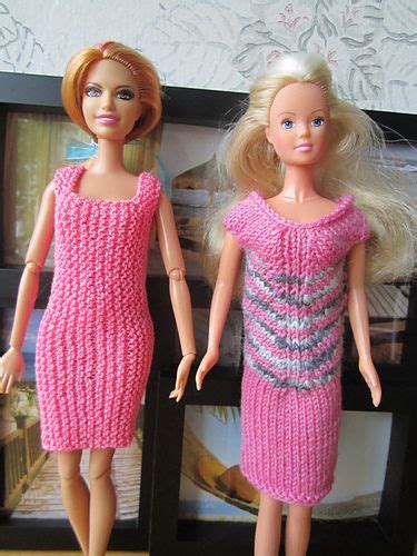 Ravelry Nesijas 1133 Dress With Stripes Barbie Knitting Patterns