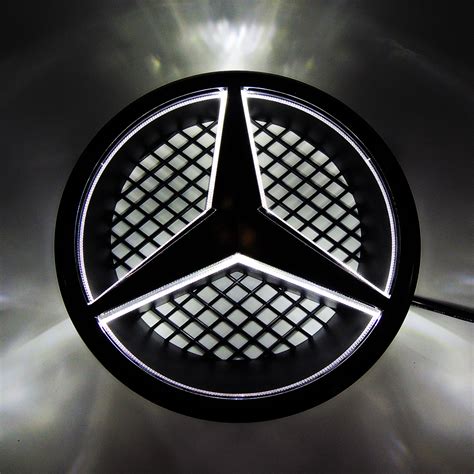 Black Led Front Star Grille Emblem Logo Light For Mercedes Benz W204