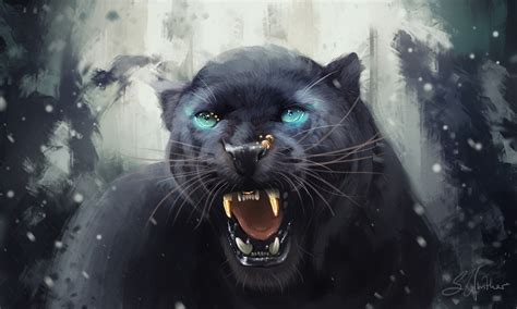 Black Panther Roar Artwork Hd Artist 4k Wallpapers Images