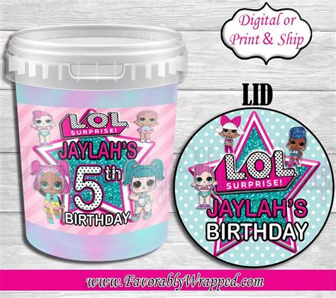 Lol Cotton Candy Labels Lol Surprise Lol Birthday Lol Party Lol