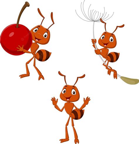 Premium Vector Cute Ant Cartoon Collection