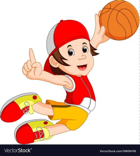 Cartoon Basketball Player Royalty Free Vector Image Grid Illustrators