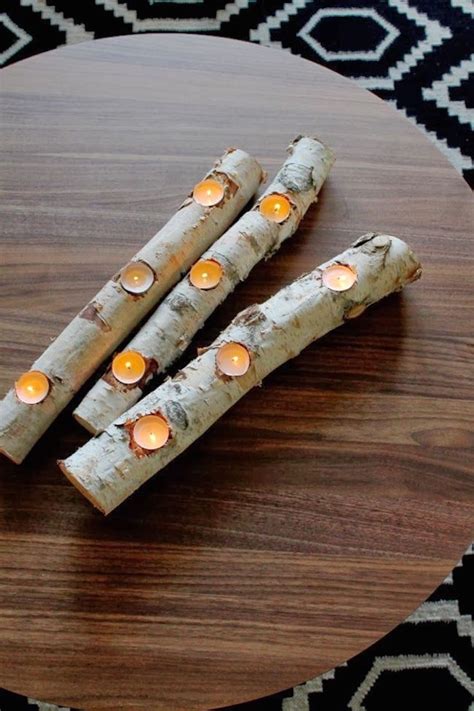 8 Easy Diy Wood Candle Holders For Some Rustic Warmth This