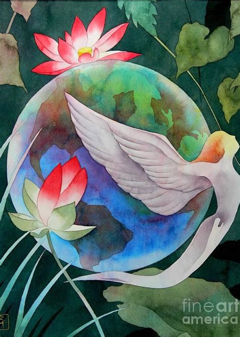 Lotus And Hummingbird Greeting Card For Sale By Robert Hooper