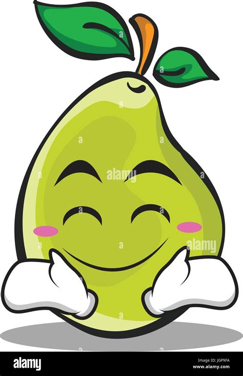 Happy Face Pear Character Cartoon Stock Vector Image And Art Alamy