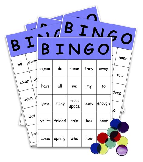 Sight Words Bingo Game First Grade Level