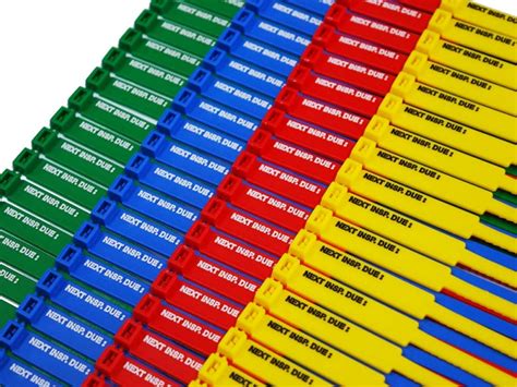 Safety harness inspection tag colours. Next Inspection Due Tags | EXELPrint