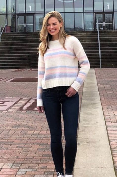 Hannah Browns Rainbow Sweater Will Brighten Your Day Hannah Brown