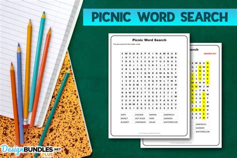 Picnic Word Search Printable Worksheet